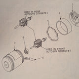 Eclipse-Pioneer Dual Autosyn Indicators 6007, 6019, 6300 & 6800 Series Parts Manual.  Circa 1946, 1951.