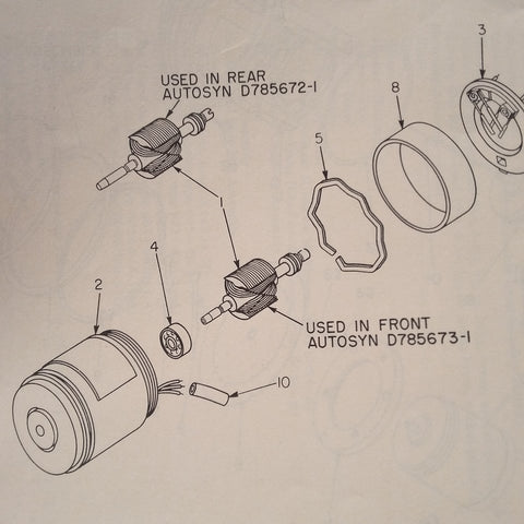 Eclipse-Pioneer Dual Autosyn Indicators 6007, 6019, 6300 & 6800 Series Parts Manual. Circa 1946, 1951.