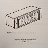 Bendix MA-872A Mode Annunciator Maintenance Parts Manual.