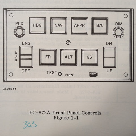 Bendix FC-872A Flight Controller Service Manual.
