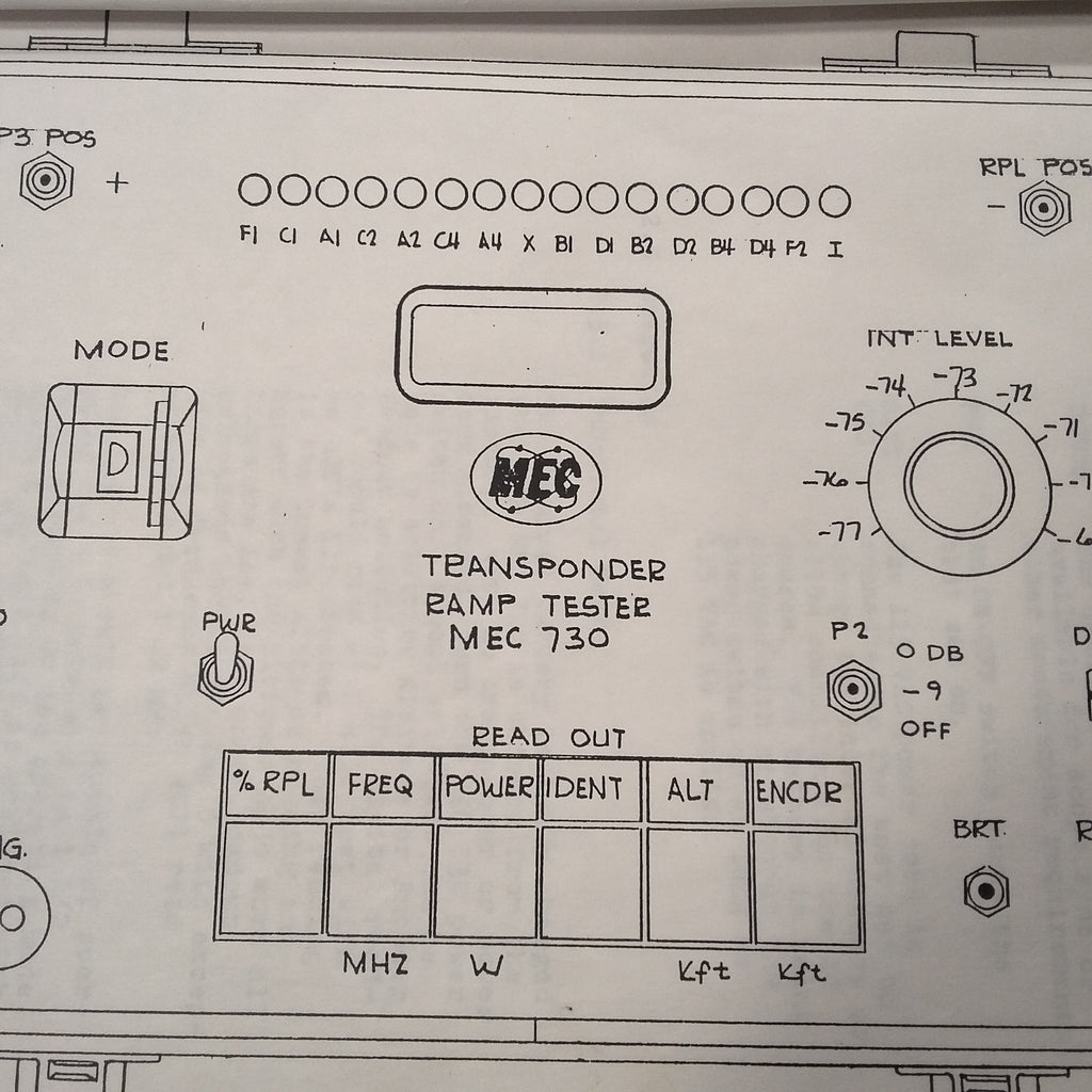 MEC 730 Ramp Test Set Operation Manual.