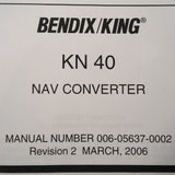 King KN-40 Nav Converter Service Manual.