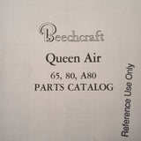 Beechcraft Queen Air 65, 80, A80 Parts Catalog.