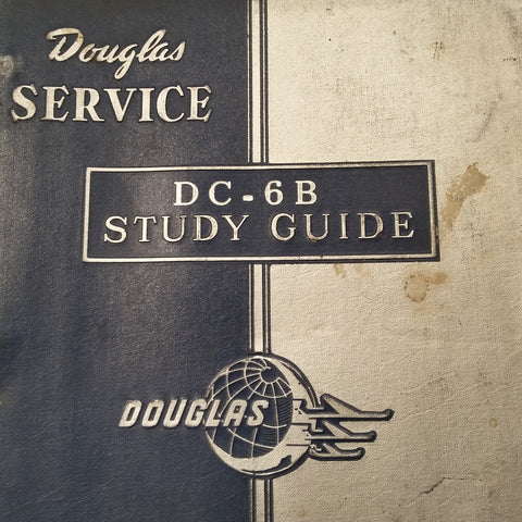 Original Douglas DC-6B Service Training Study Guide Manual.