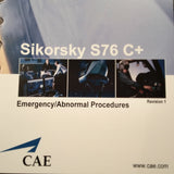 Sikorsky S-76C+ Emergency Abnormal Procedures Pilot Checklist.