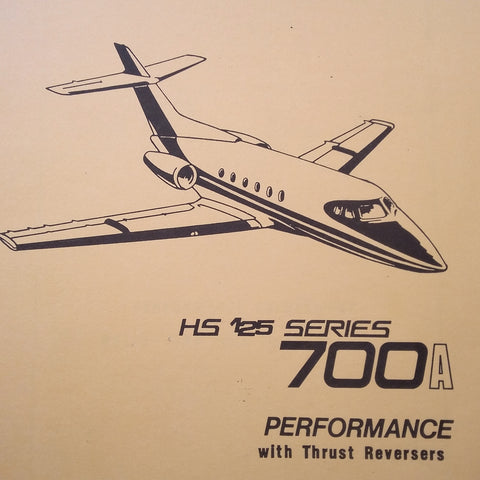FlightSafety HS 125 Series 700A Performance with Thrust Reversers Supplement Manual.