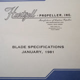 Hartzell Propeller Blade Specifications Manual.