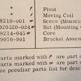 Weston 1511 DC Millivoltmeter Maintenance & Parts Manual.  for pn 253198