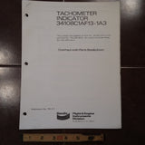 Bendix Tachometer 34108C1AF13-1A3 Overhaul Parts Manual.  Circa 1970.