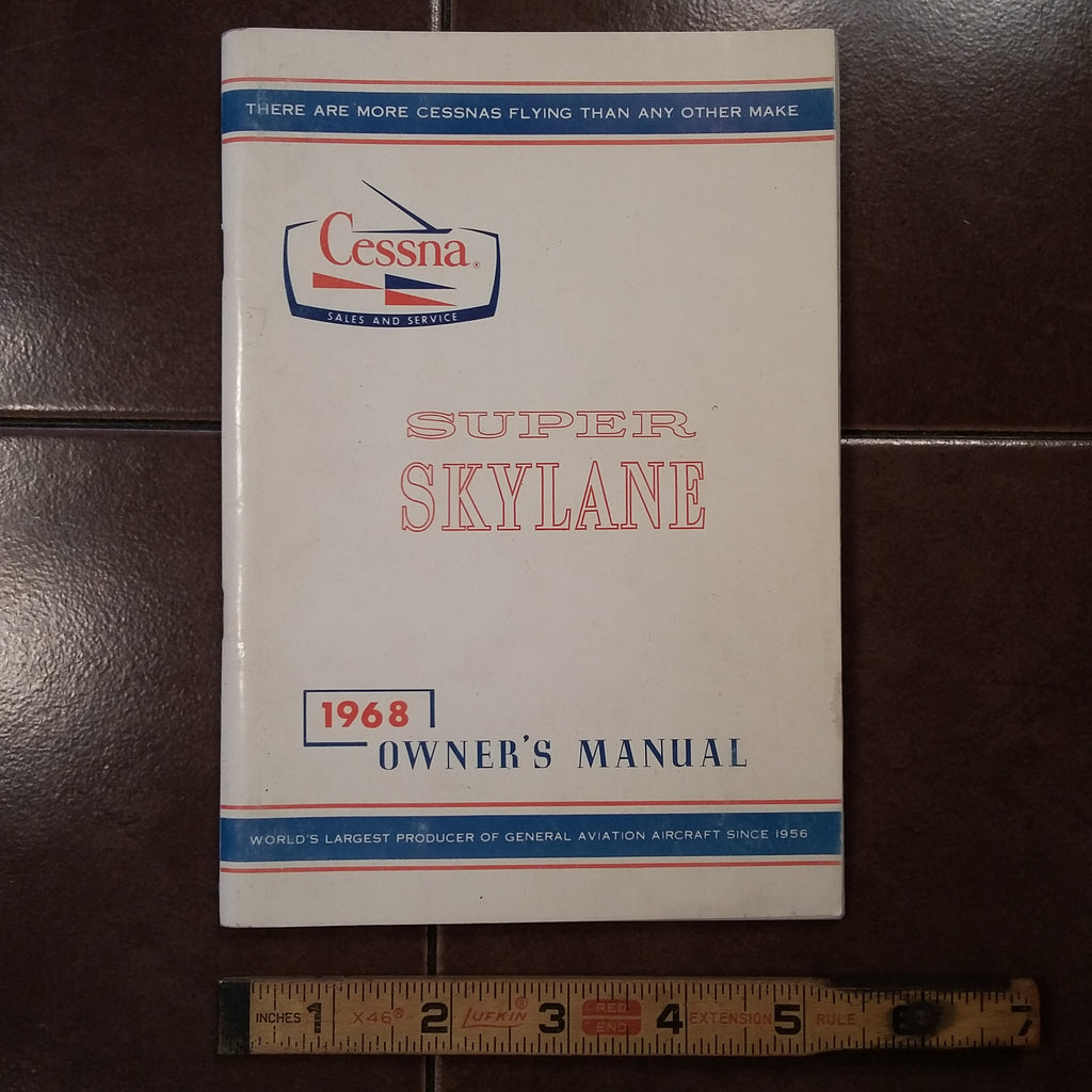 1968 Cessna Super Skylane P206C Owner's Manual.