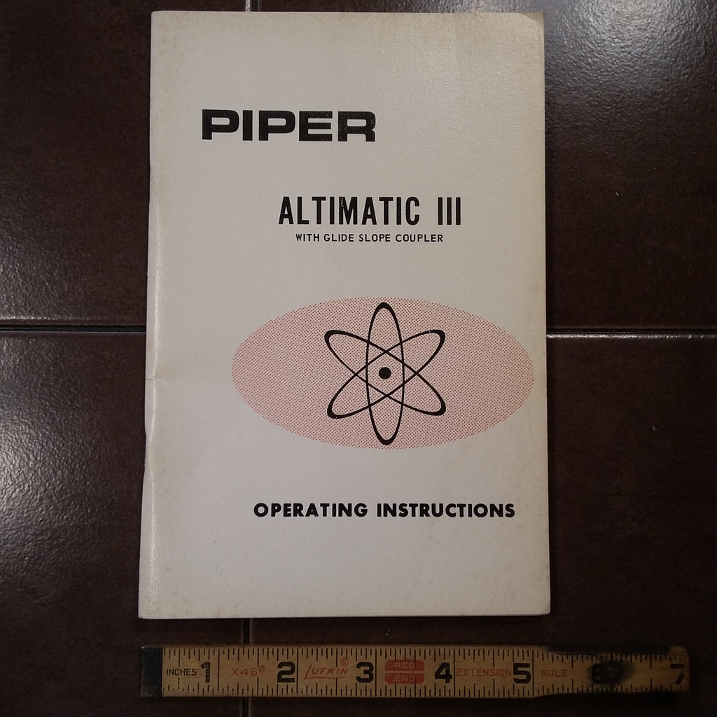 Operating Manuel for Piper Altimatic III with Glideslope Coupler.