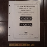 Bendix Scintilla EW-F & EW-G Ignition Switches Service Instructions & Parts Lists.