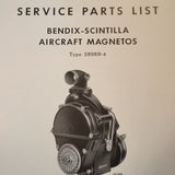 Bendix Scintilla SB9RN-4 Magneto Parts Booklet.