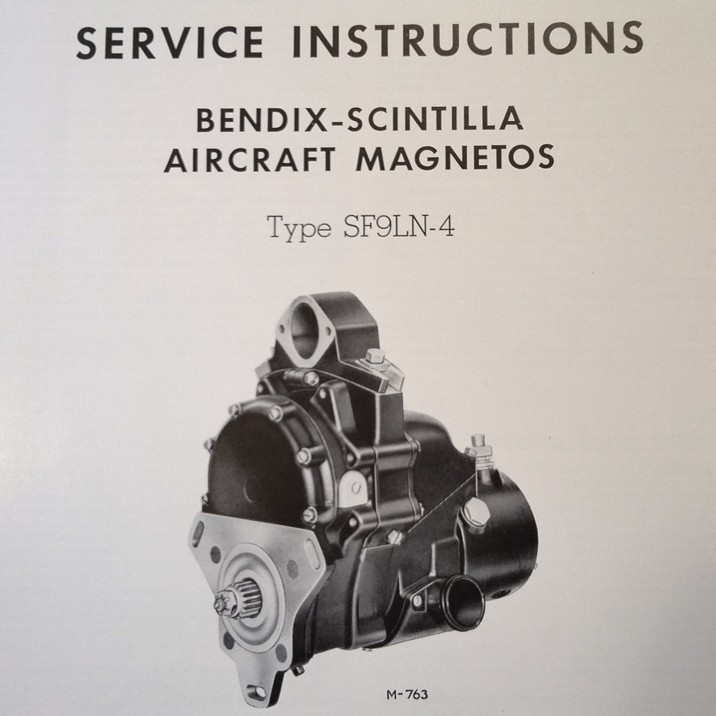 Scintilla Magnetos SF9LN-4 Service Instructions Booklet.