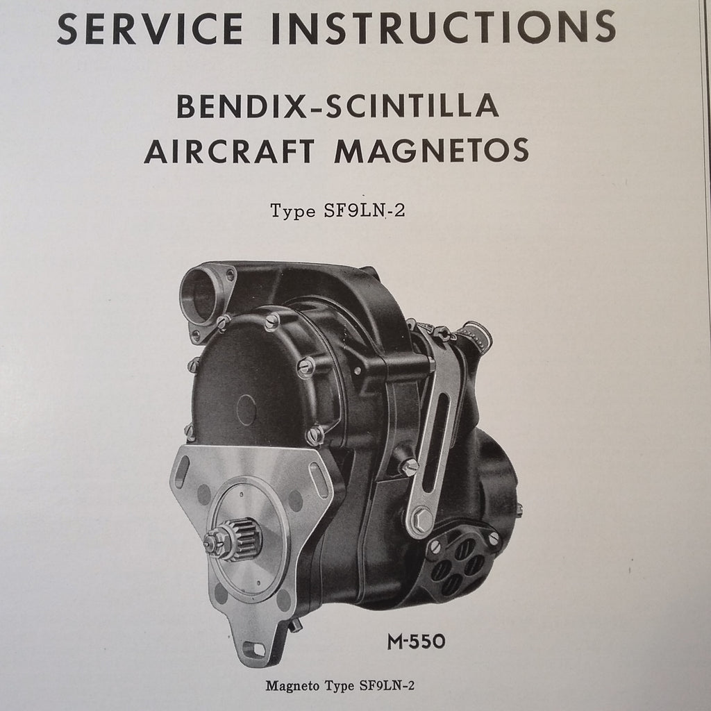 Scintilla Magnetos SF9LN-2 Service Instructions Booklet.