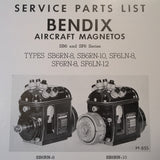 1946 Bendix Scintilla SB6RN-8, SB6RN-10, SF6LN-8, SF6RN-8 and SF6LN-12 Parts Booklet.