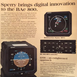 Sperry Avionics in BAe 800 Original Sales Brochure, 4 page,, 8.5 x 11".