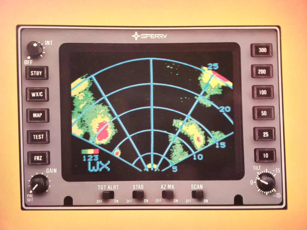 Sperry Avionics Primus 400 Color Radar Original Sales Brochure, 4 page,, 8.5 x 11".