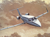 Sperry Avionics in Learjet 55 Original Sales Brochure, 4 page,, 8.5 x 11".