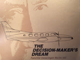 Fairchild Swearingen Merlin IIIC "Decision Maker" Original Sales Brochure Booklet, 8 page, 8.5 x 11".
