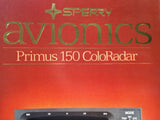 Sperry Avionics Primus 150 ColoRadar Original Sales Brochure, 4 page,, 8.5 x 11".