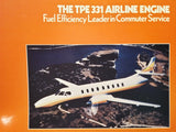 Garrett TPE 331 Airline Engine Original Sales Brochure Booklet, 14 page, 8.5 x 11".