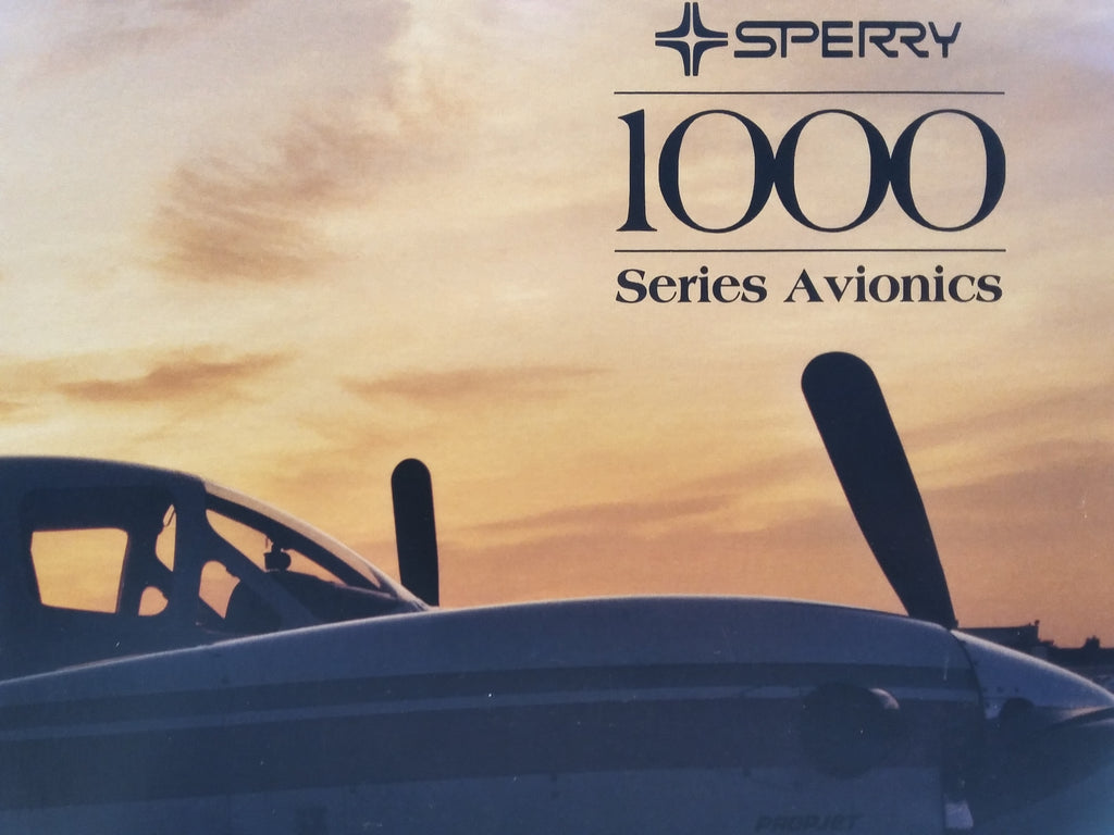 Sperry 1000 Avionics Original Sales Brochure, Tri-Fold, 8.5 x 11".