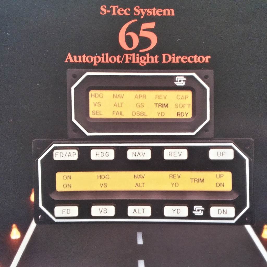 S-tec 65 Autopilot Original Sales Brochure Booklet, 12 page  8.5 x 11".