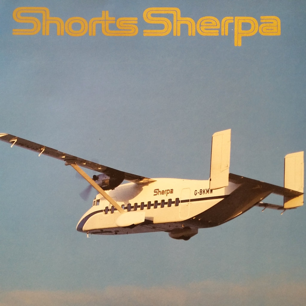 Shorts Sherpa "Selected By Air Force" Original Sales Brochure Booklet, 30 page  8.25 x 11.75".