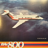 British Aerospace BAe 800 Coast to Coast Original Sales Brochure , 4 page, 8 x 10.75".