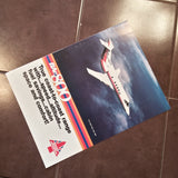 British Aerospace BAe 800 Coast to Coast Original Sales Brochure , 4 page, 8 x 10.75".
