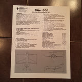 British Aerospace BAe 800 Original Sales Brochure,  8 x 10".