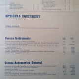 Original 1977 Cessna Skywagon 207 & Turbo 207 Aircraft & Accessory Price List Brochure. 4 page, 8.25 x 10.75".