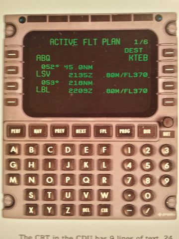 Sperry FMS Flight Management System Original Sales Brochure, Tri-Fold, 8.5 x 11".