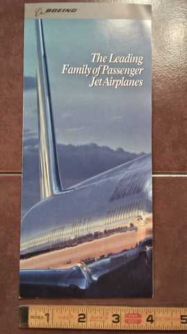 Boeing "The Leading Family" Original Sales Brochure, 16 page Foldout, 4 x 9".