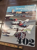1974 Cessna 402 Businessliner & Utililiner Original Sales Brochure Booklet, 16 page, 9.75 x 11.75".