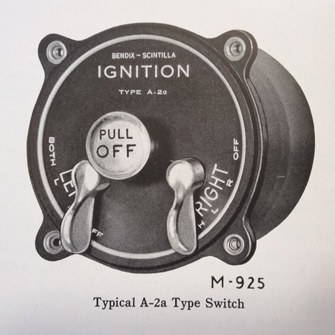 Bendix Scintilla Ignition Switches A-2A Series Service & Parts Instructions.