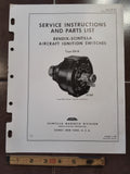 1946 Bendix Scintilla Ignition Switches EH-A Service Instructions & Parts Lists.