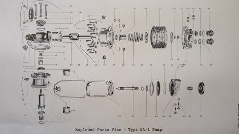 1946 Scintilla Diaphram Dry Air Pump SA-1 & WC-23 Parts Lists.