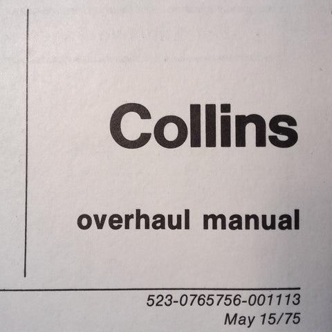 Collins 482-5156-010 aka Weston 9838 28 Overhaul Manual.  Circa 1975.