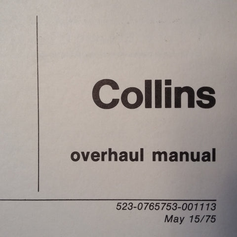 Collins 482-5153-010 aka Weston 9822 22 Overhaul Manual.  Circa 1975.