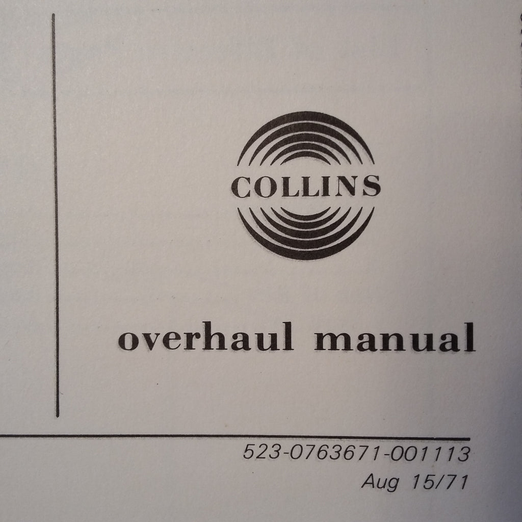 Collins 482-5087-010 aka Weston 9833-99 Overhaul Manual.  Circa 1971.