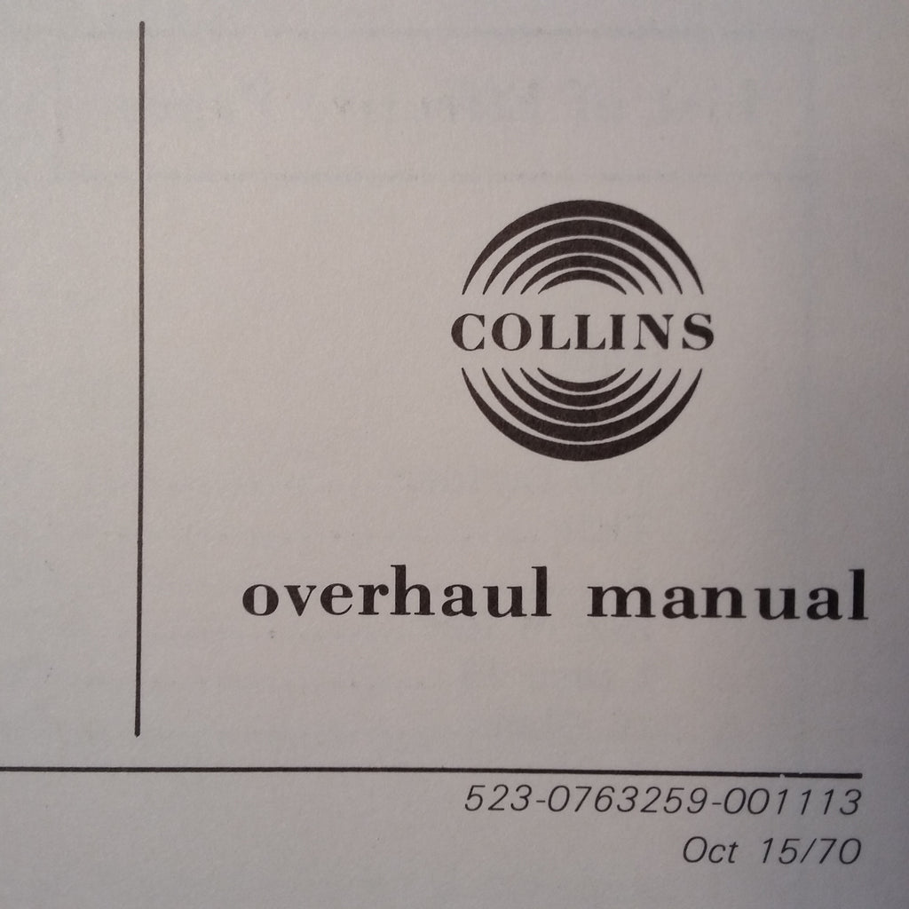 Collins 482-5085-010 aka Weston 9880 29 Overhaul Manual.  Circa 1970.