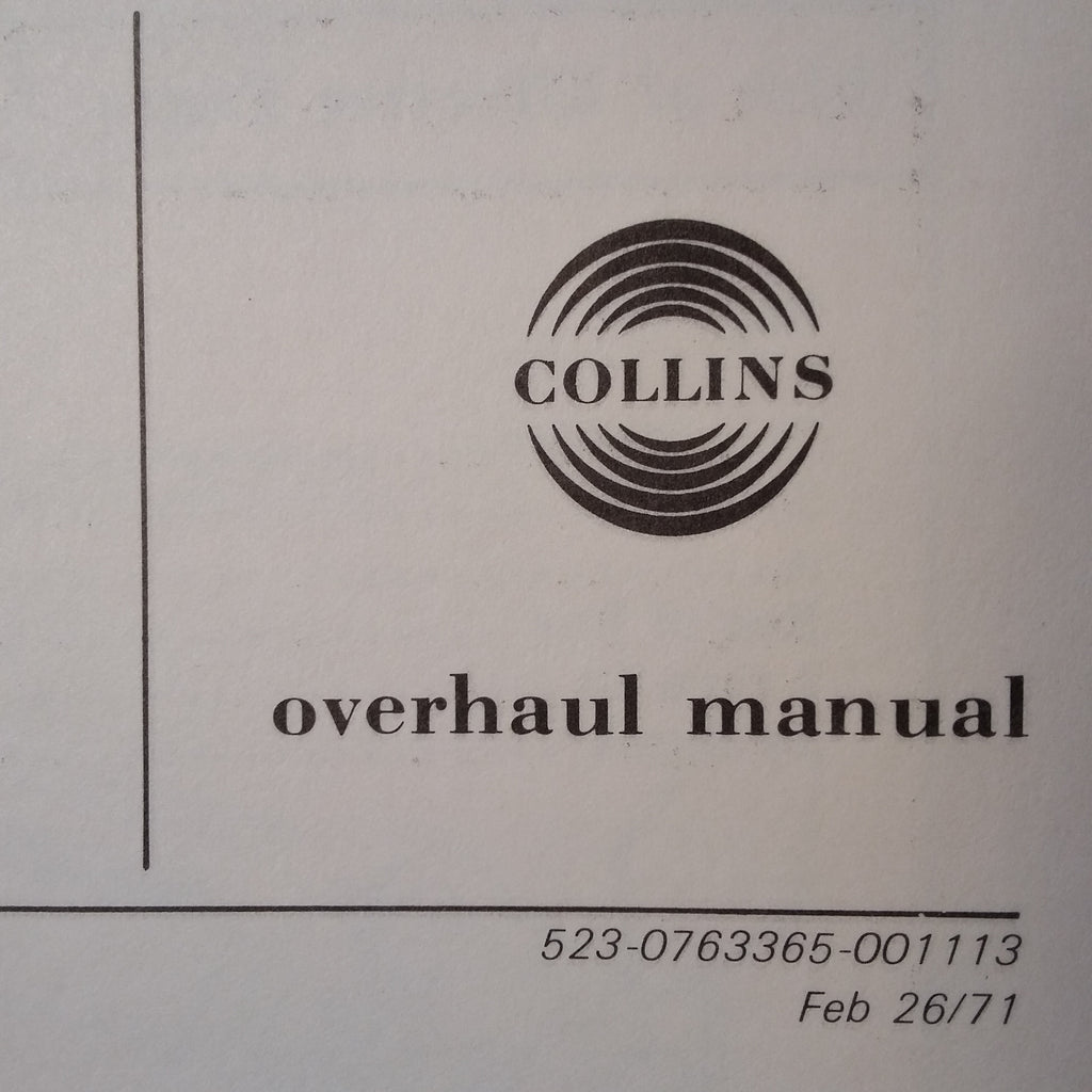 Collins 482-5084-010 aka Weston 9833 98 Overhaul Manual.  Circa 1971.