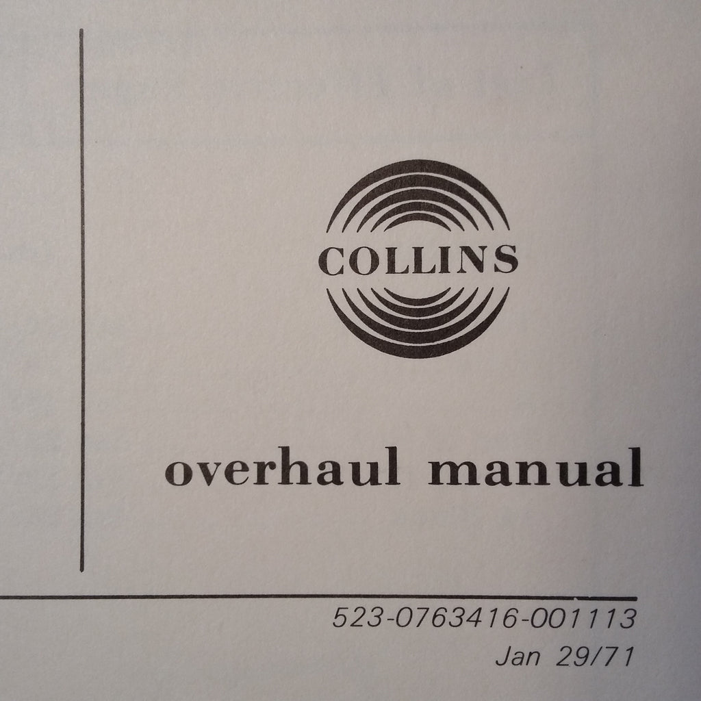 Collins 482-5068-020 aka Weston 9822 12 Overhaul Manual.  Circa 1971.