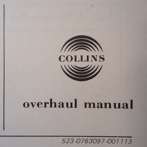 Collins 482-5060-010 aka Weston 9880 18 Overhaul Manual.  Circa 1970.
