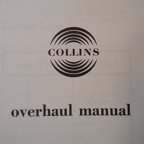 Collins 482-5053-010 482-5054-010 482-5055-010 482-5056-010 482-5057-010 aka Weston 9822 1 2 3 4 5 Overhaul Manual.  Circa 1966.