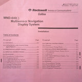 Collins MND 640 Display system install manual.