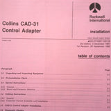 Collins CAD 31 Control Adapter install manual.