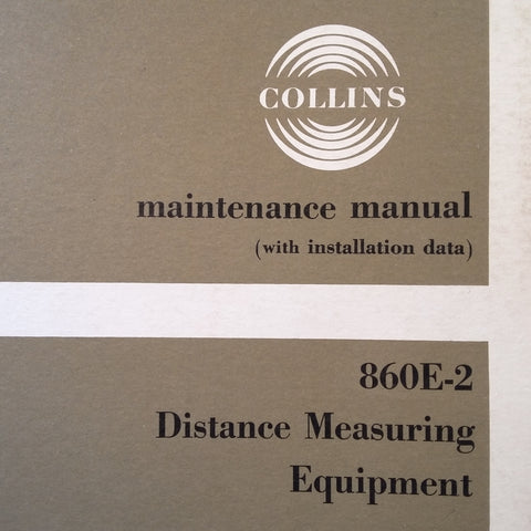 Collins 860E-2 DME Install Manual.